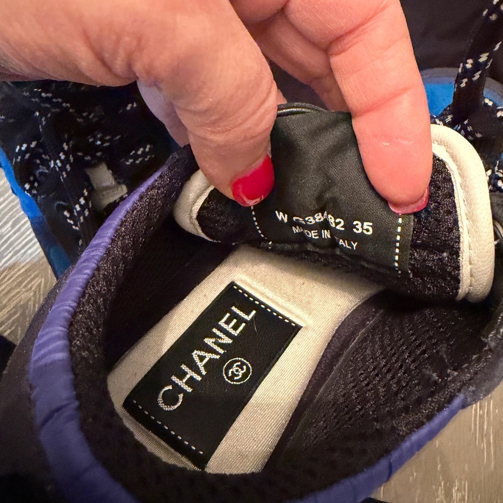 CHANEL Black and Blue Athletic Sneakers - Picture 13 of 13
